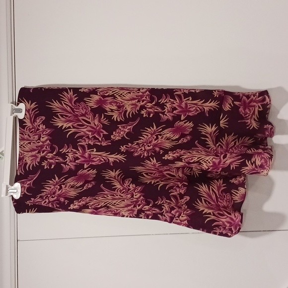 Max Studio Burgandy Skirt w/ Lace feature - Picture 3 of 3